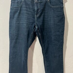 BKE Nolan Dark Wash Straight Denim Men's Blue Jeans 42x32